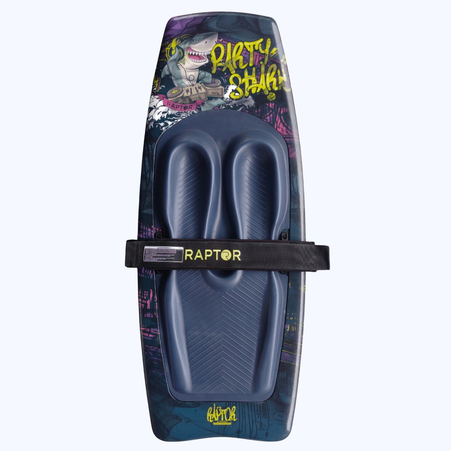 2027 Raptor Party Shark Kneeboard Navy — deck and kneepad