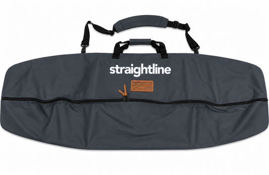 2027 Straightline Half Padded Wakeboard Bag Grey — full bag with carry handle