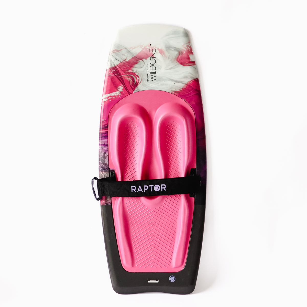 2027 Raptor Wild One Womens Kneeboard Pink — deck and pink kneepad