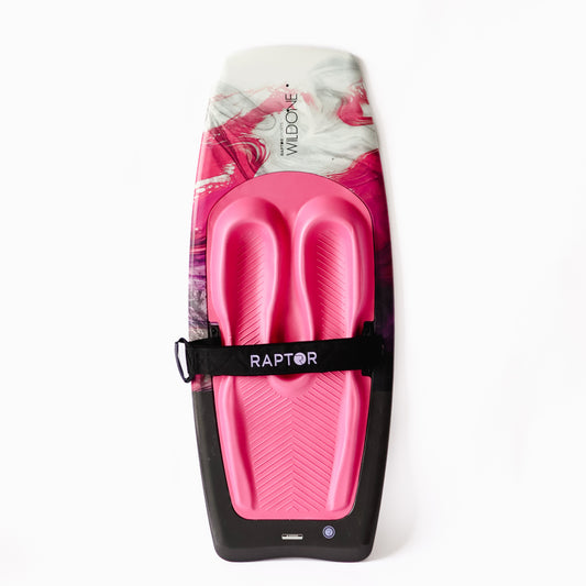 2027 Raptor Wild One Womens Kneeboard Pink — deck and pink kneepad