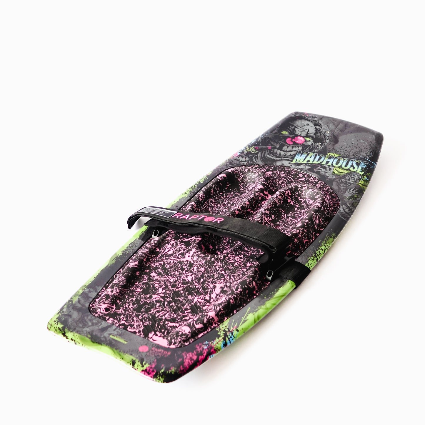 2027 Raptor Welcome To The Madhouse Kneeboard Black — angled view