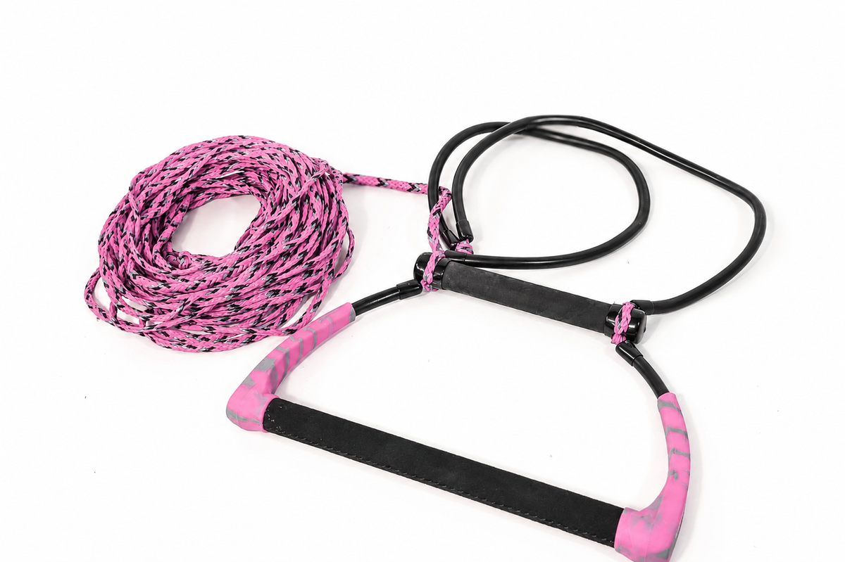 2027 Straightline Deluxe Kneeboard Rope Package Pink — padded handle and floating mainline