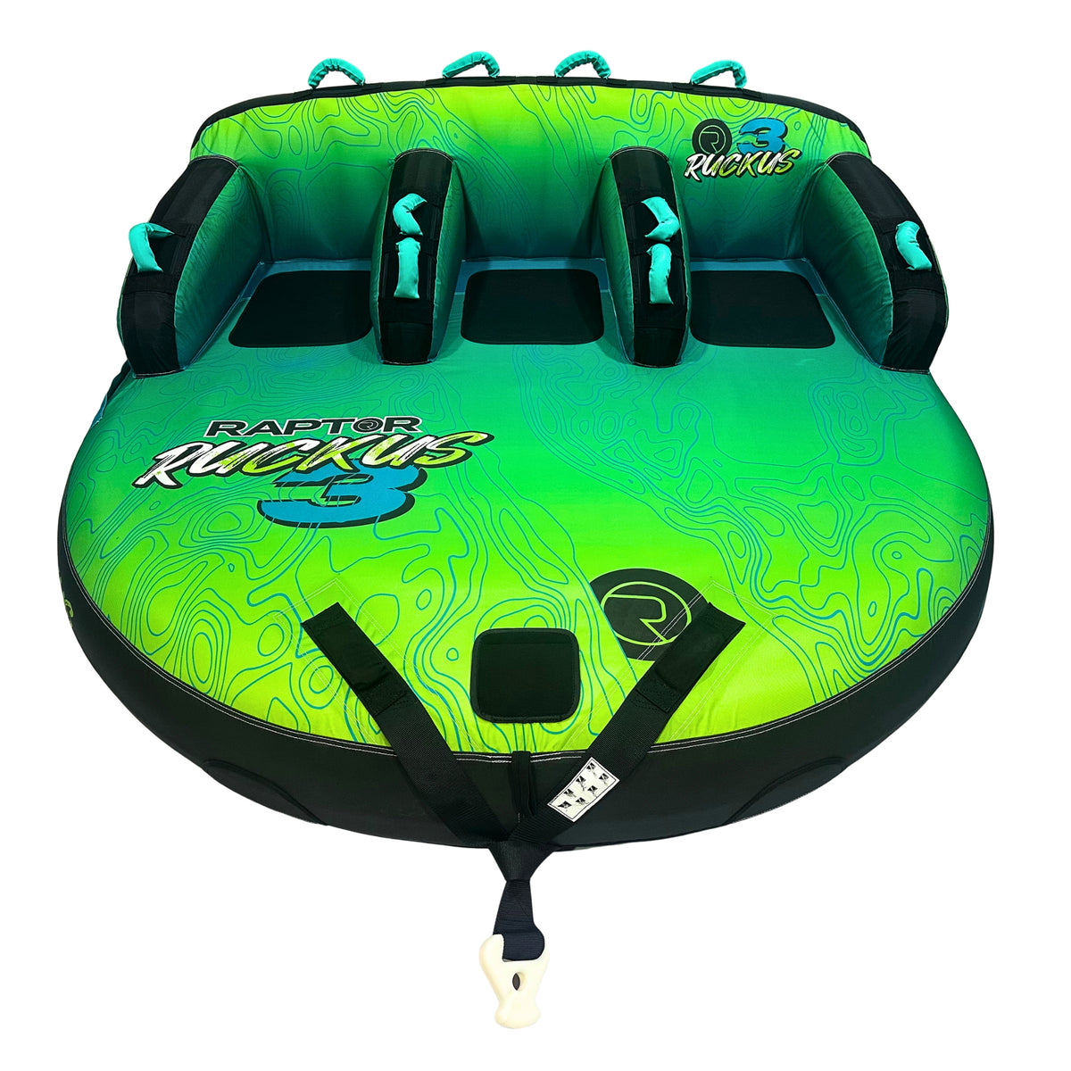2027 Raptor Ruckus 3 Towable Tube green — front view