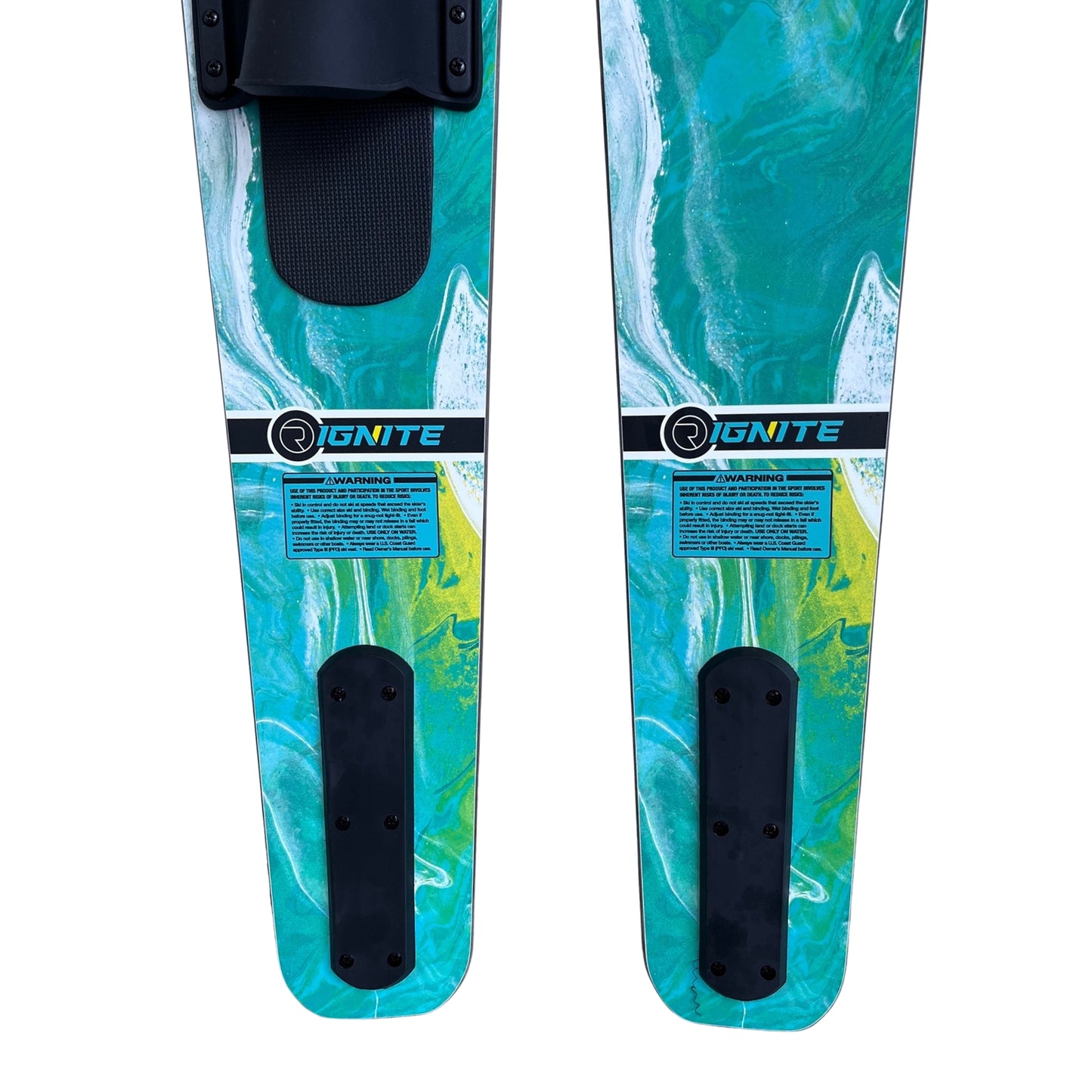 2027 Raptor Ignite Combo Water Skis — tail and binding detail