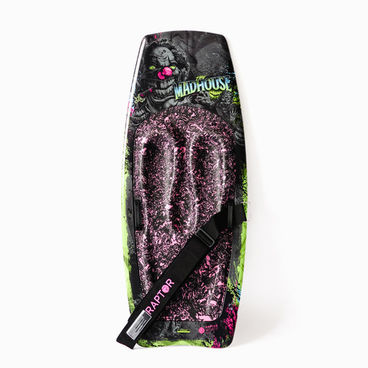 2027 Raptor Welcome To The Madhouse Kneeboard Black — deck and kneepad