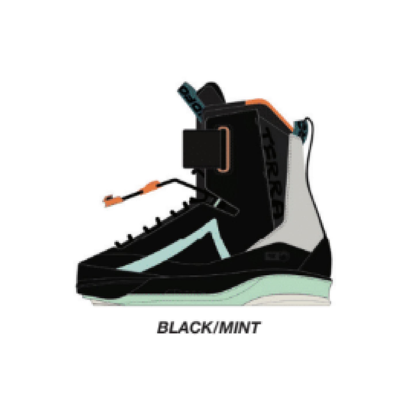 2027 Liquid Force Terra 6X Wakeboard Bindings Black Mint
