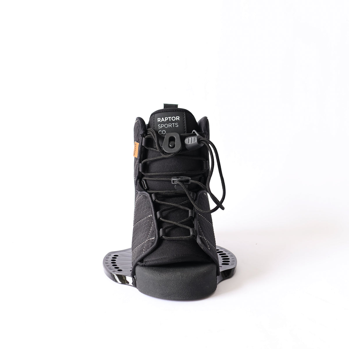 2027 Raptor Process Kids Wakeboard Bindings Black — front view