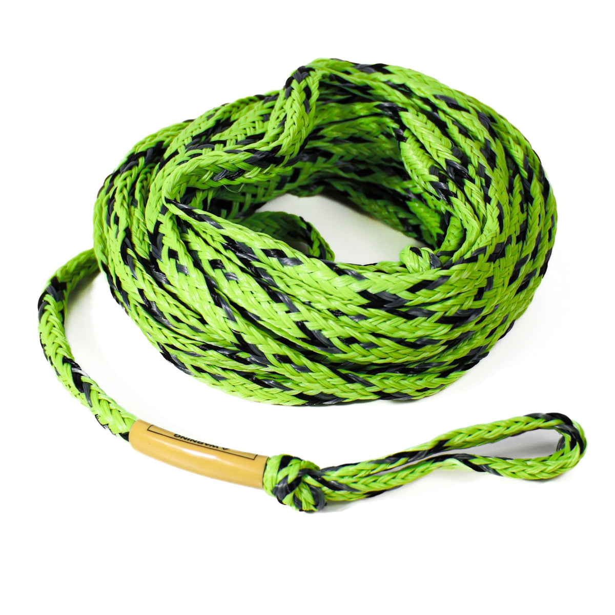 2027 Straightline 2 Person Tube Rope Green — coiled rope with loop