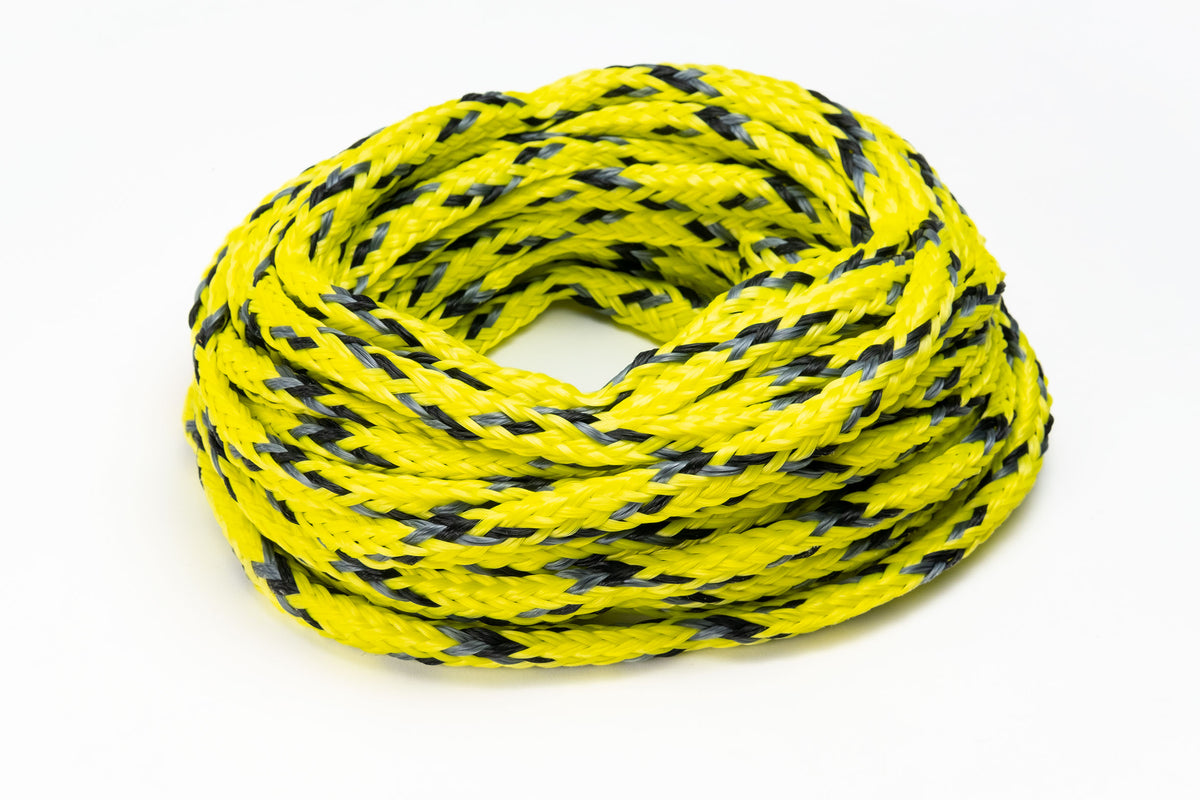 2027 Straightline 4 Person Tube Rope Yellow — coiled 60ft rope