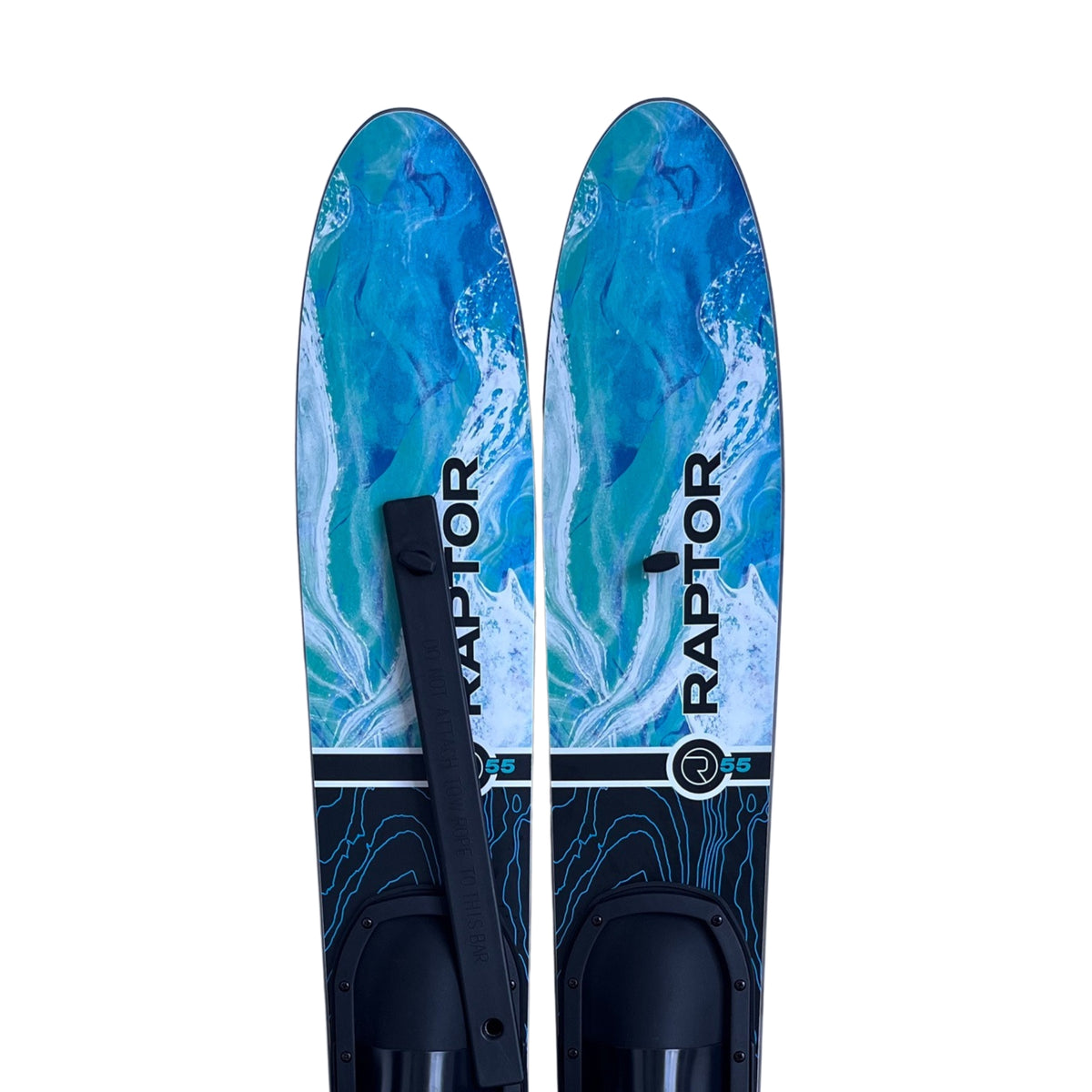 2027 Raptor Ignite Junior Combo Water Skis Blue 55in — deck view