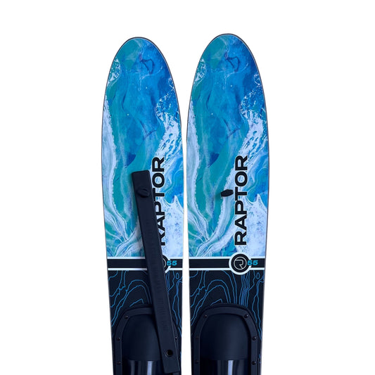 2027 Raptor Ignite Junior Combo Water Skis Blue 55in — deck view