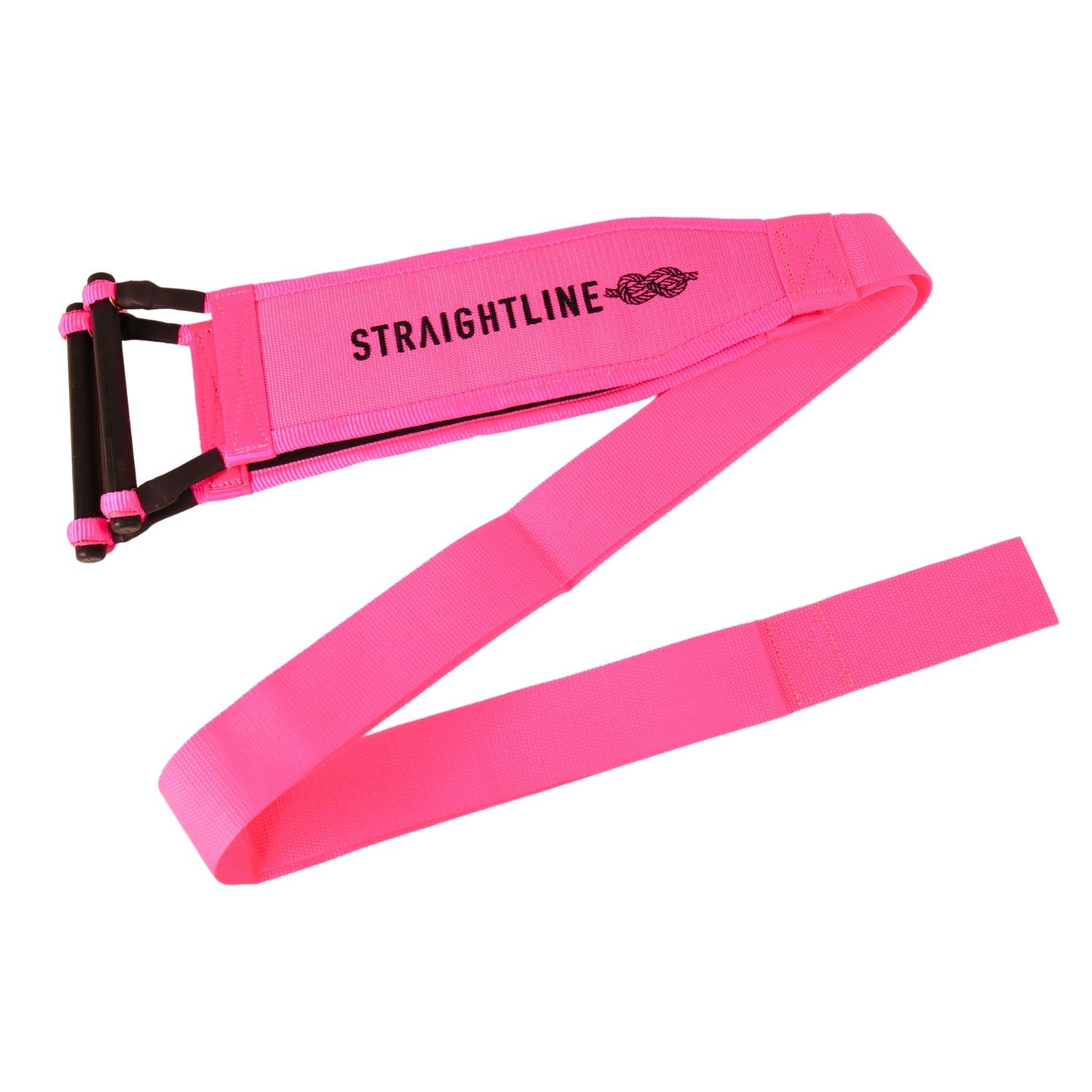 2027 Straightline Freestyle Junior Ski Race Handle Pink — full wrap webbing