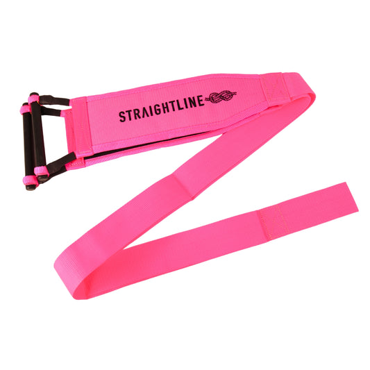 2027 Straightline Freestyle Junior Ski Race Handle Pink — full wrap webbing