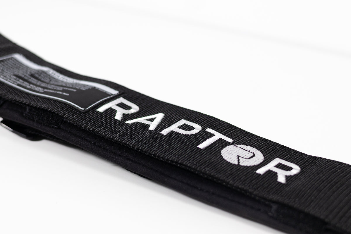 2027 Raptor Kneeboard Strap 3in Comp Black — stainless roller detail