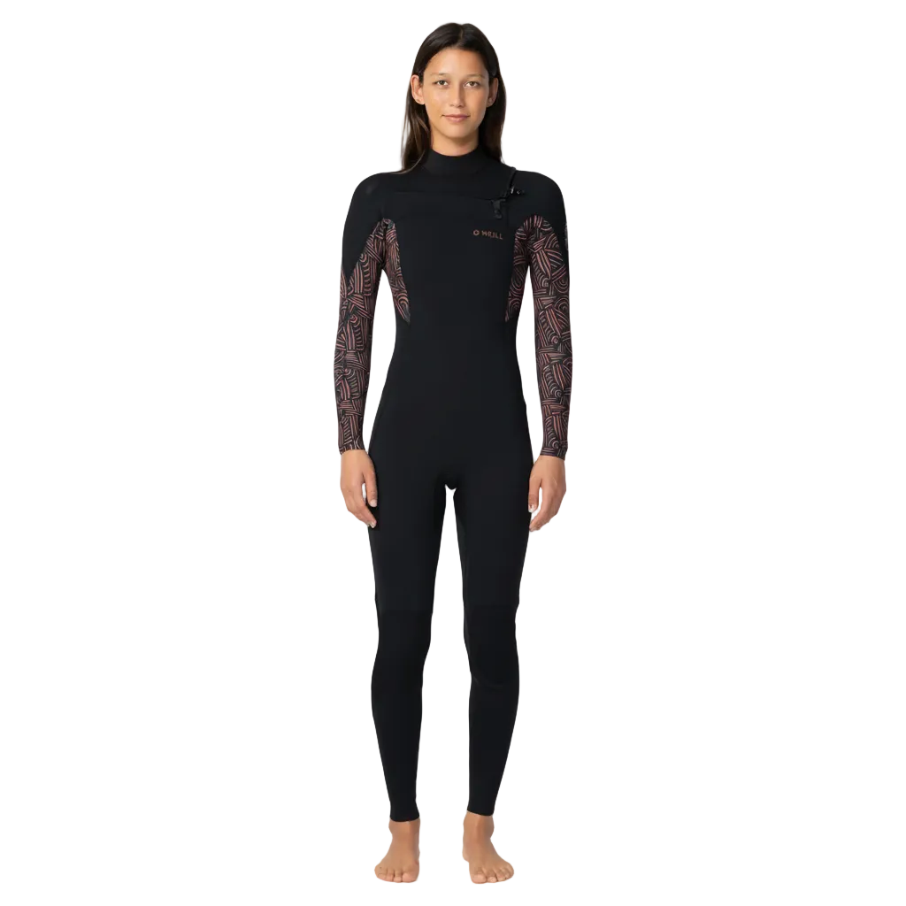 2026 O'Neill Women's Bahia 4/3mm Steamer Chest Zip - Terra Weave welcome boardstore 1