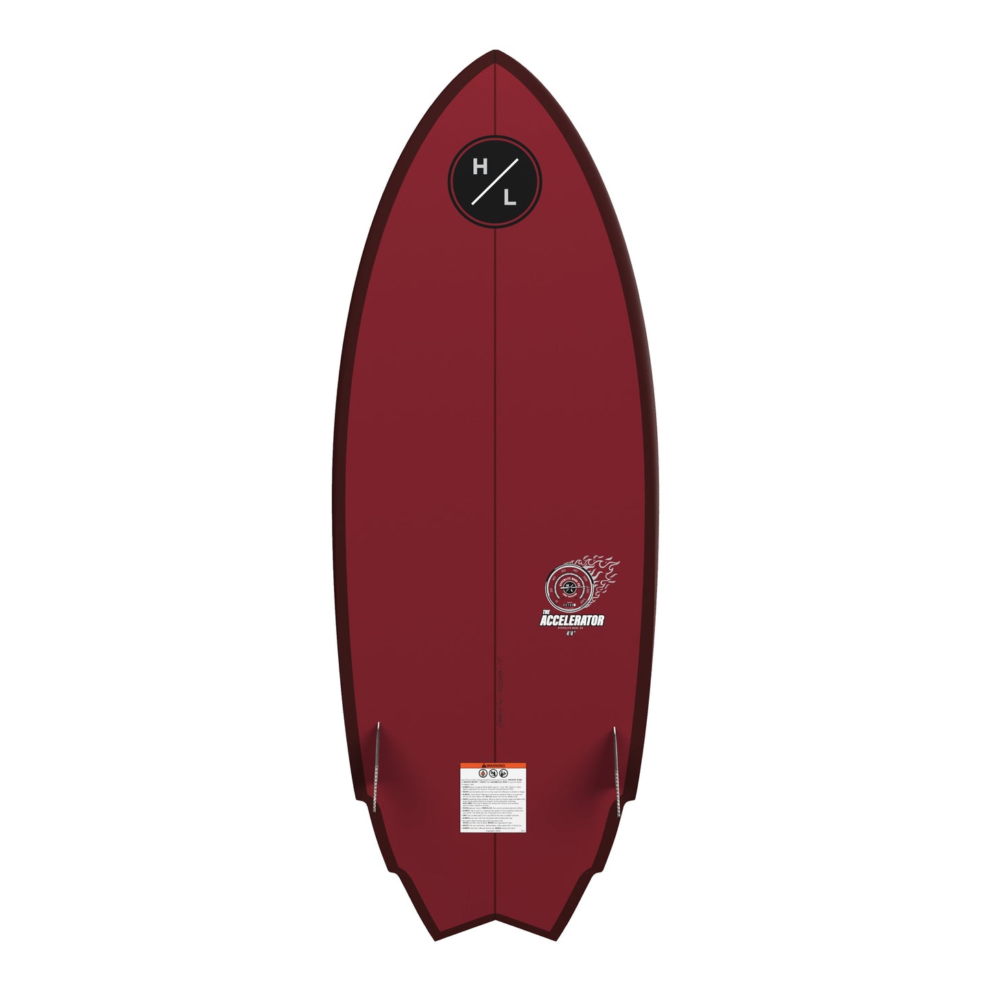 2027 Hyperlite Accelerator Wakesurfer — base and fin setup