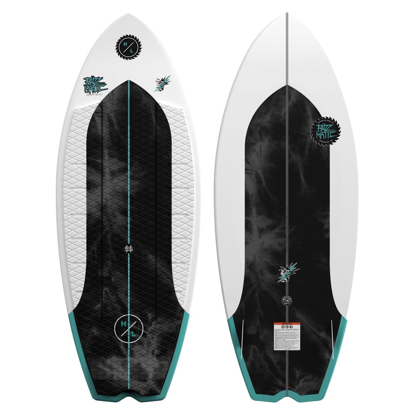 2027 Hyperlite Buzzmatic Wakesurfer — topsheet and base