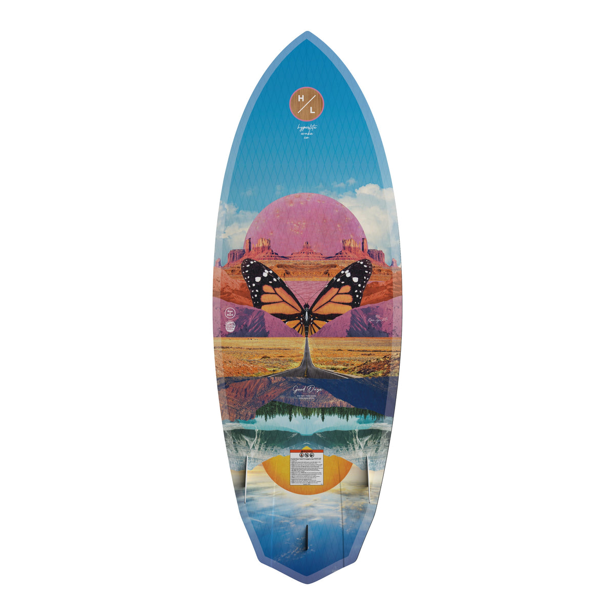 2027 Hyperlite Good Daze Wakesurfer — base and fin setup