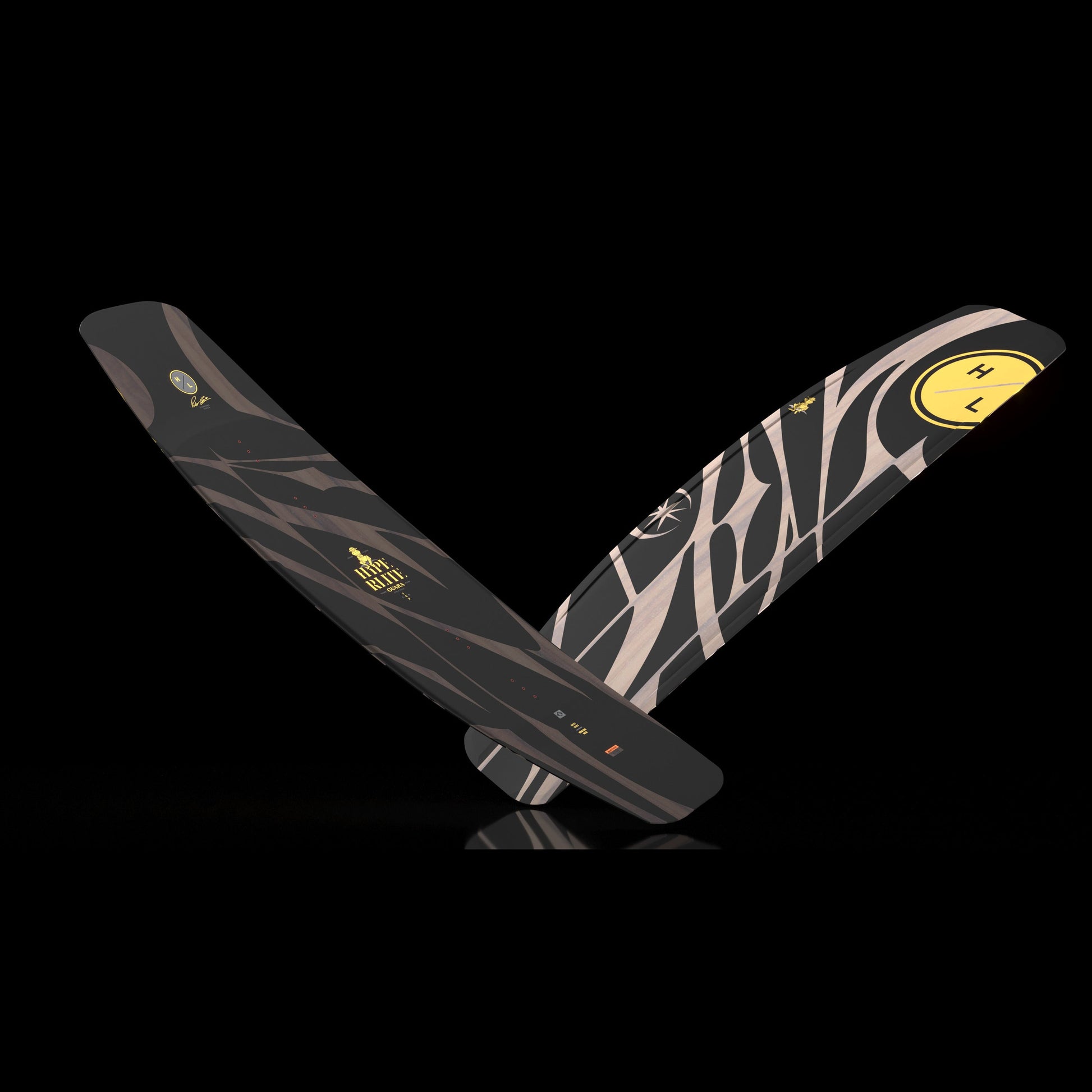 2027 Hyperlite Guara Wakeboard — angled topsheet and finless base