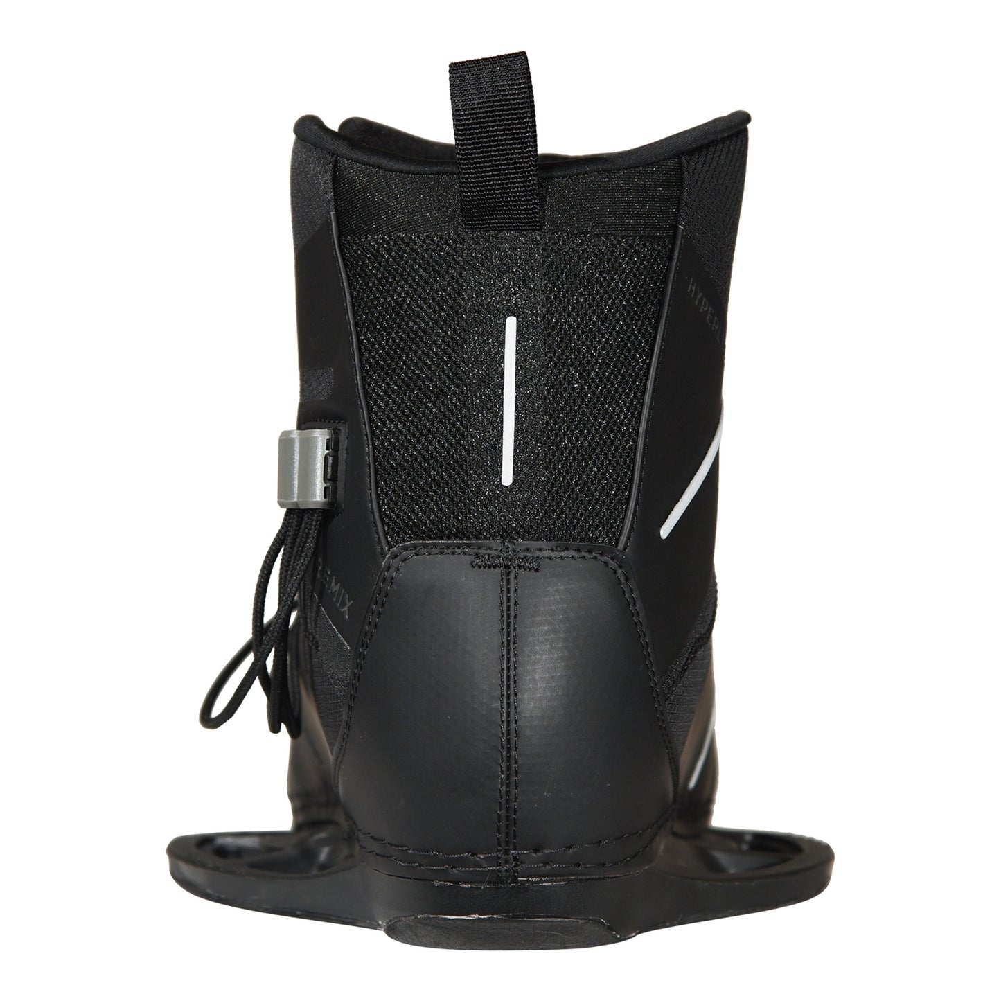 2027 Hyperlite Remix Wakeboard Boots black — rear view showing the heel and mounting plate
