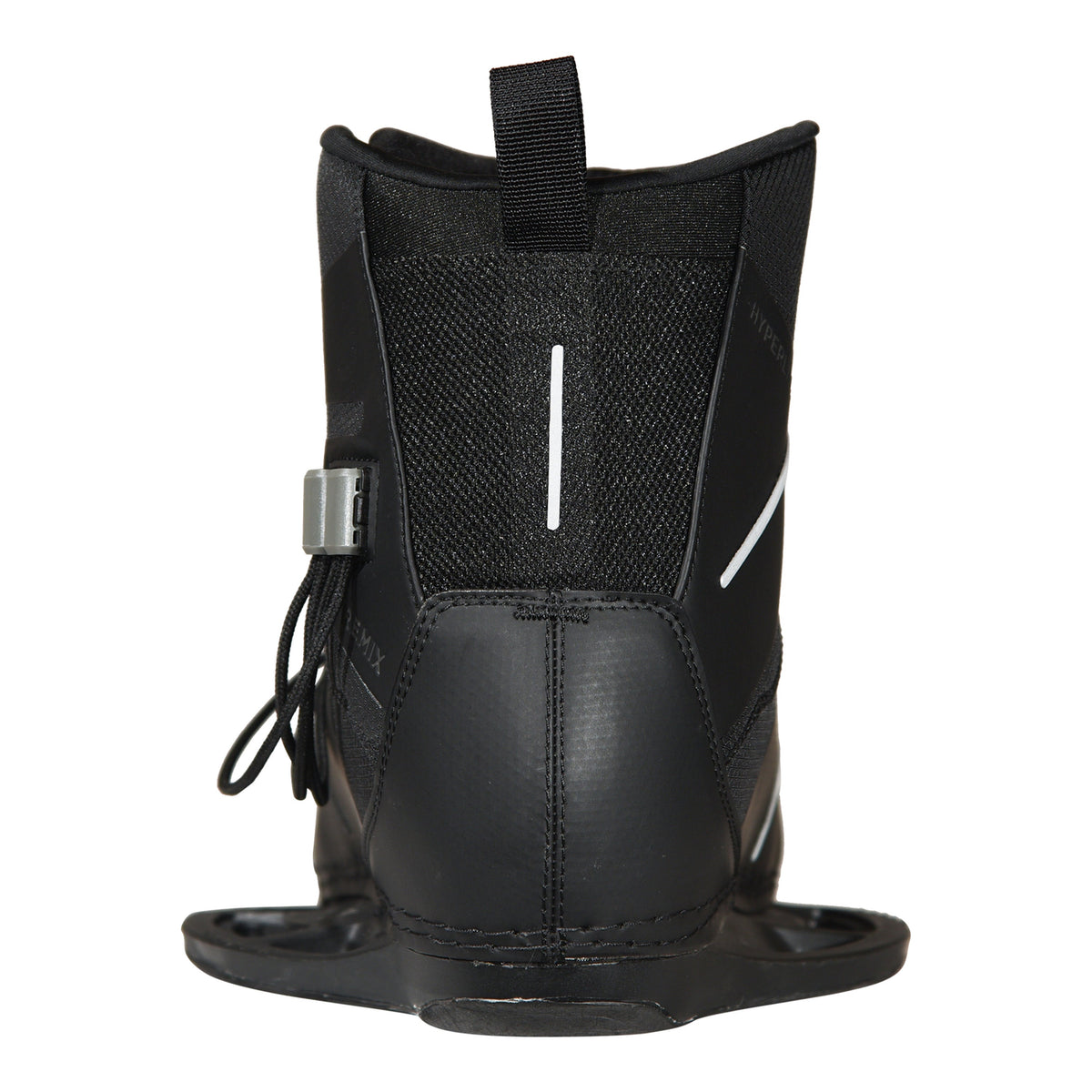 2027 Hyperlite Remix Wakeboard Boots black — rear view showing the heel and mounting plate