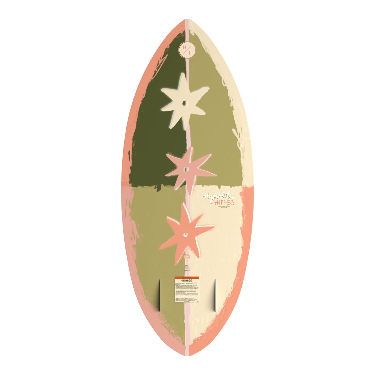 2027 Hyperlite Women's Hi-Fi Wakesurfer — base and fin setup