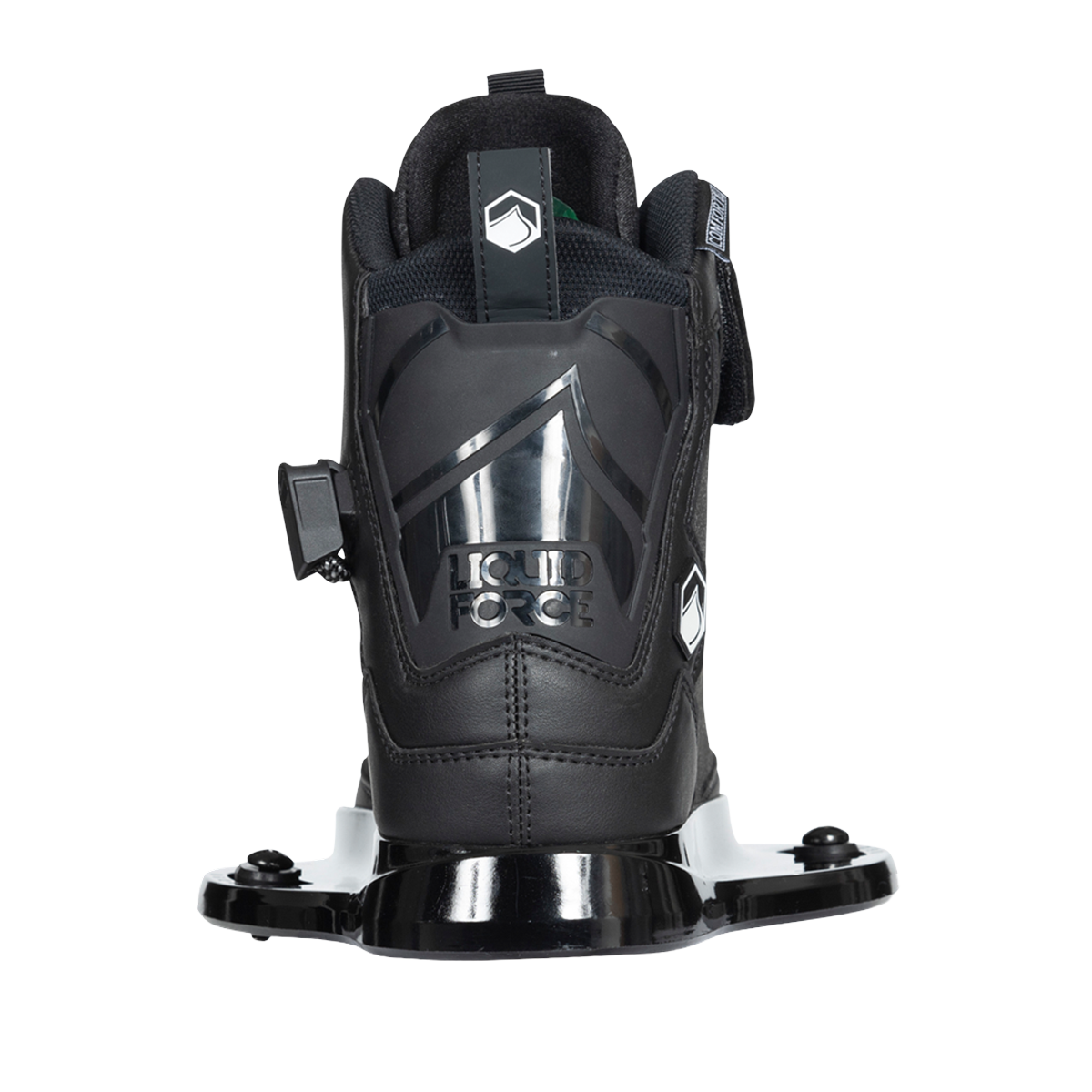 2027 Liquid Force Rant 6R Wakeboard Binding Black — front view showing velcro top strap and single-zone lacing