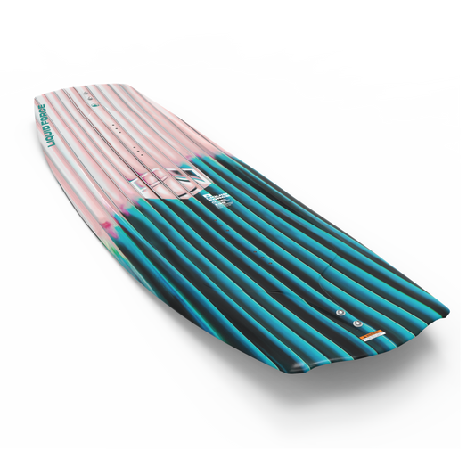 2027 Liquid Force Angel Wakeboard — angled topsheet showing rounded mid-section edges