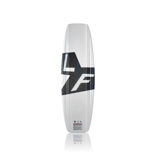 2027 Liquid Force Apex Wakeboard - base showing variable radius single concave and finless design