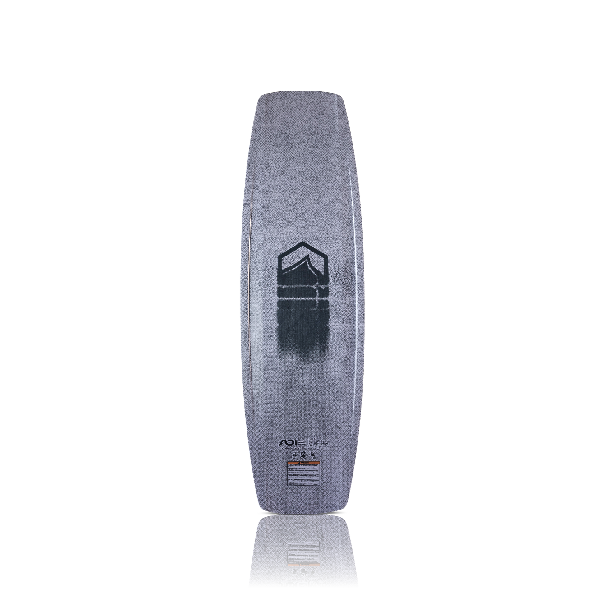 2027 Liquid Force Current Wakeboard - base showing curved channels and finless park design