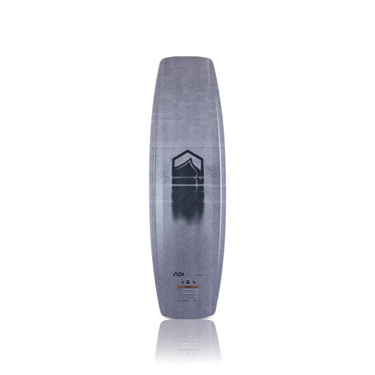 2027 Liquid Force Current Wakeboard - base showing curved channels and finless park design