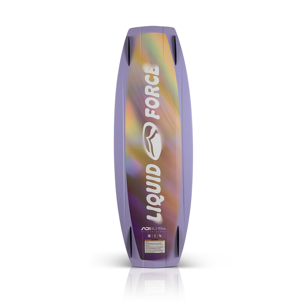 2027 Liquid Force Muse Wakeboard — base showing the subtle D-I-S-C hull
