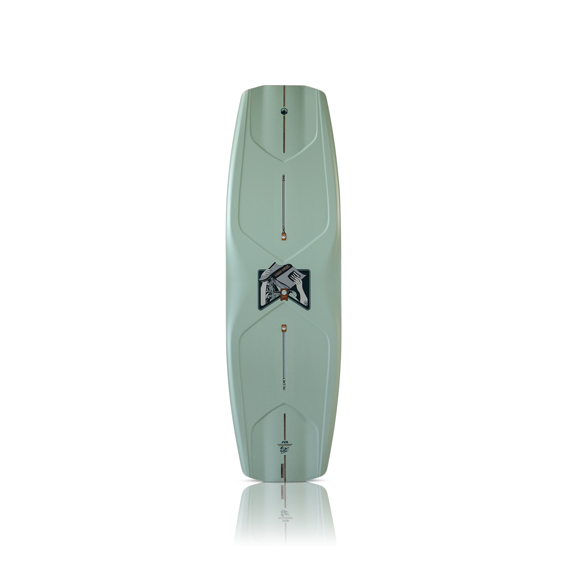 2027 Liquid Force Peak Wakeboard - topsheet with Space Frame deck contouring