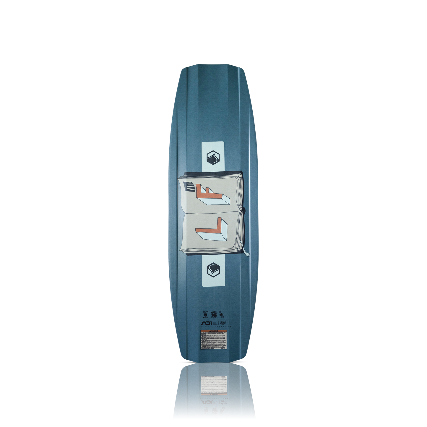 2027 Liquid Force Peak Wakeboard - base showing single concave hull and finless park design