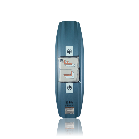 2027 Liquid Force Peak Wakeboard - base showing single concave hull and finless park design