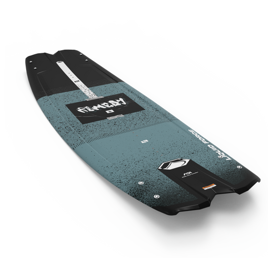 2027 Liquid Force Remedy Wakeboard — angled topsheet showing the split tail shape