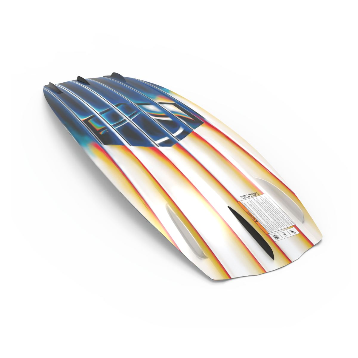2027 Liquid Force Trip Wakeboard — angled base showing double concave into V and deep molded-in fins