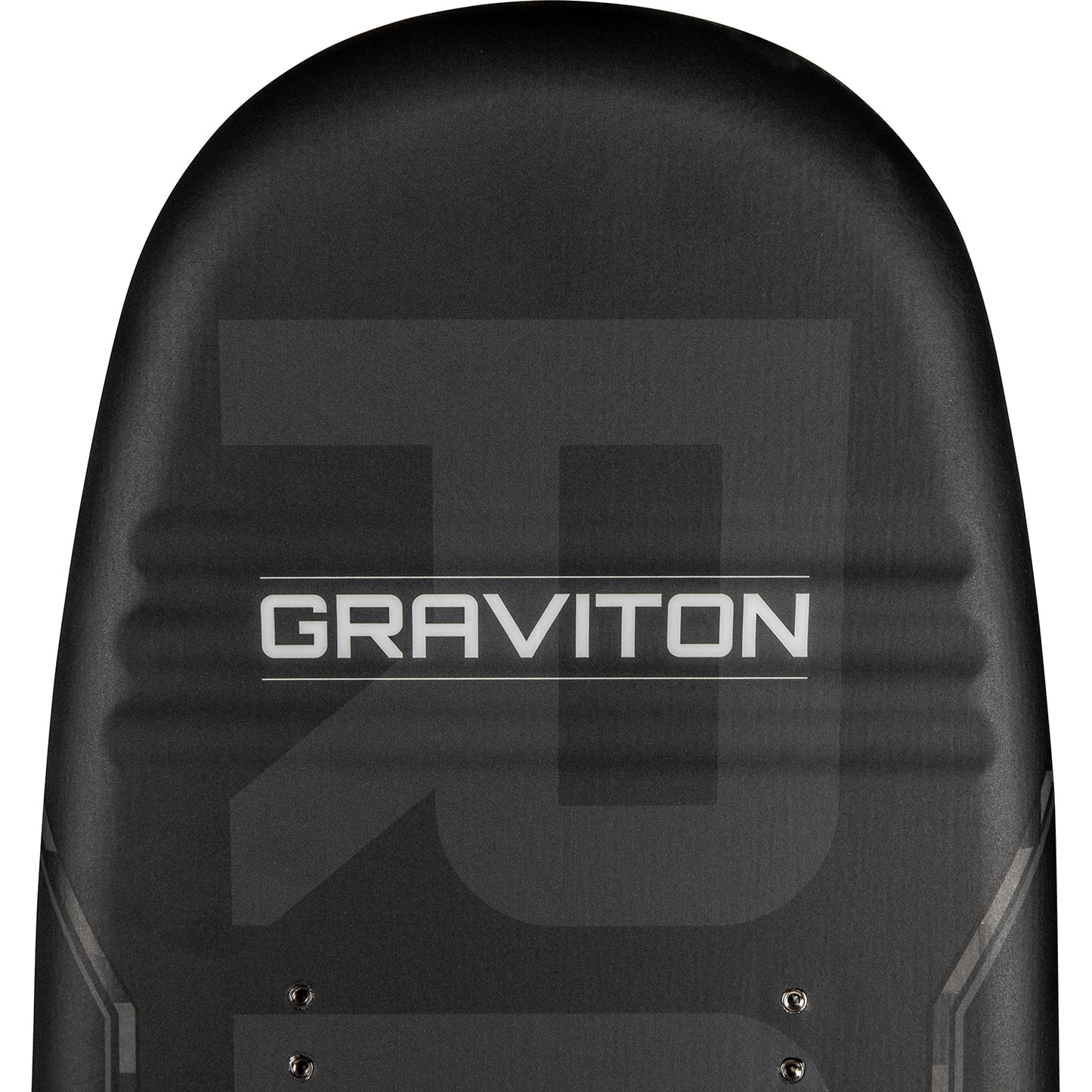 2027 Radar Graviton trick ski Matte Black / Neon — base and binding plate detail