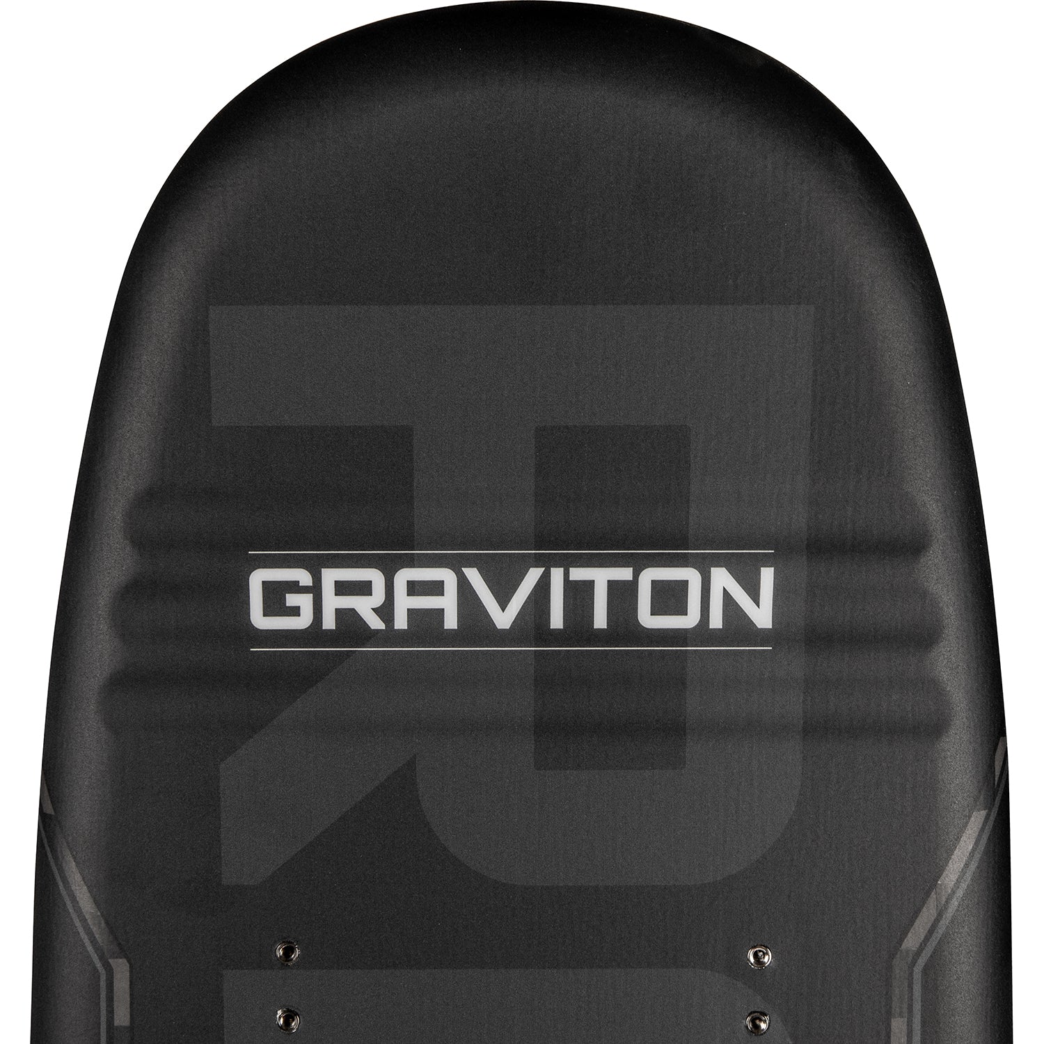 2027 Radar Graviton trick ski Matte Black / Neon — base and binding plate detail