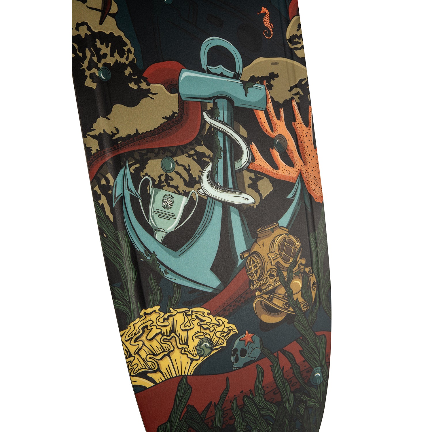 2027 Radar Graviton trick ski JP Octo Brown — Joel Poland LTD artwork detail
