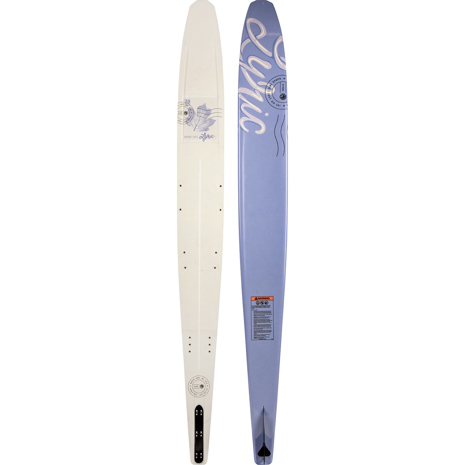 2027 Radar Lyric Alloy slalom ski Recycled White / Violet — topsheet and base