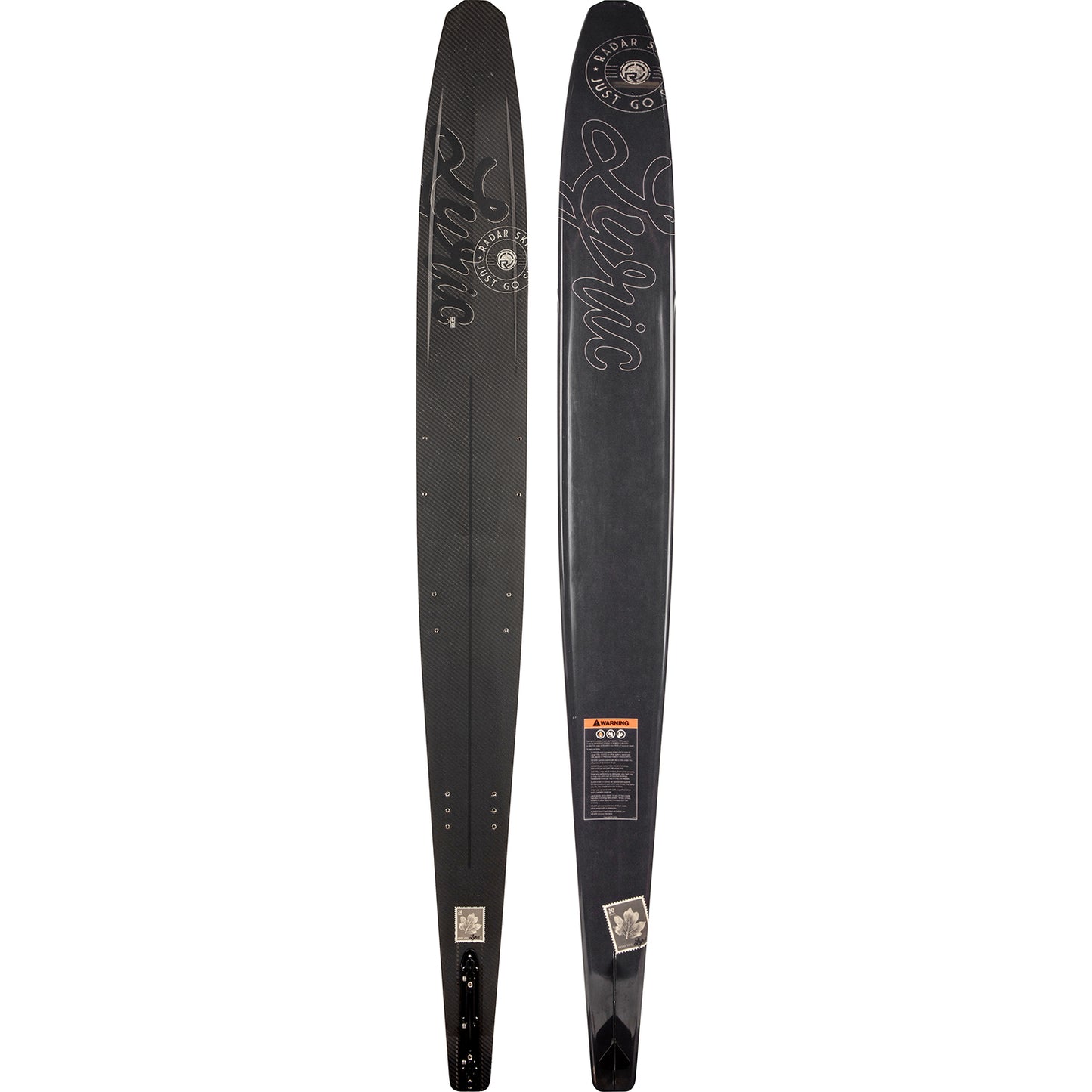 2027 Radar Lyric Graphite slalom ski Carbon / Black — topsheet and base