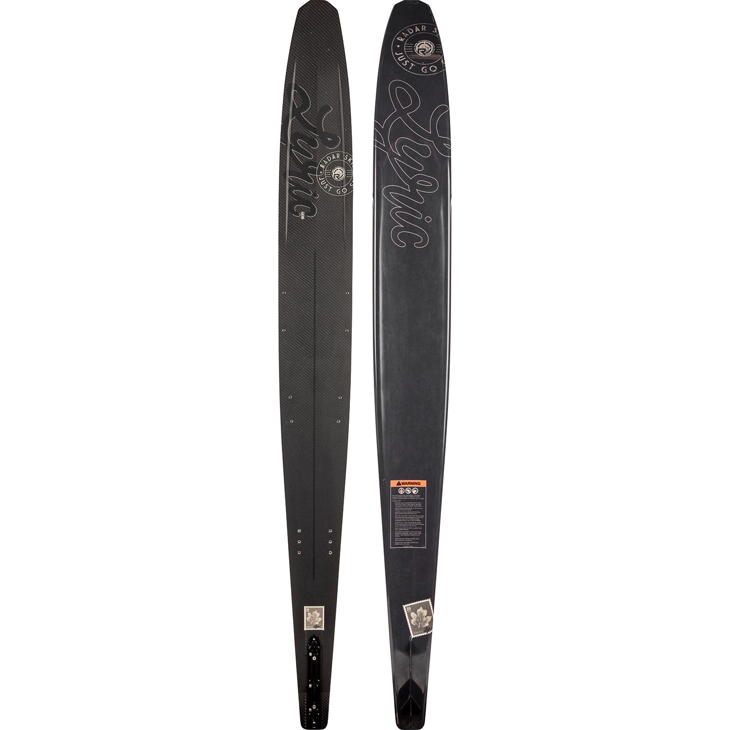 2027 Radar Lyric Graphite slalom ski Carbon / Black — topsheet and base