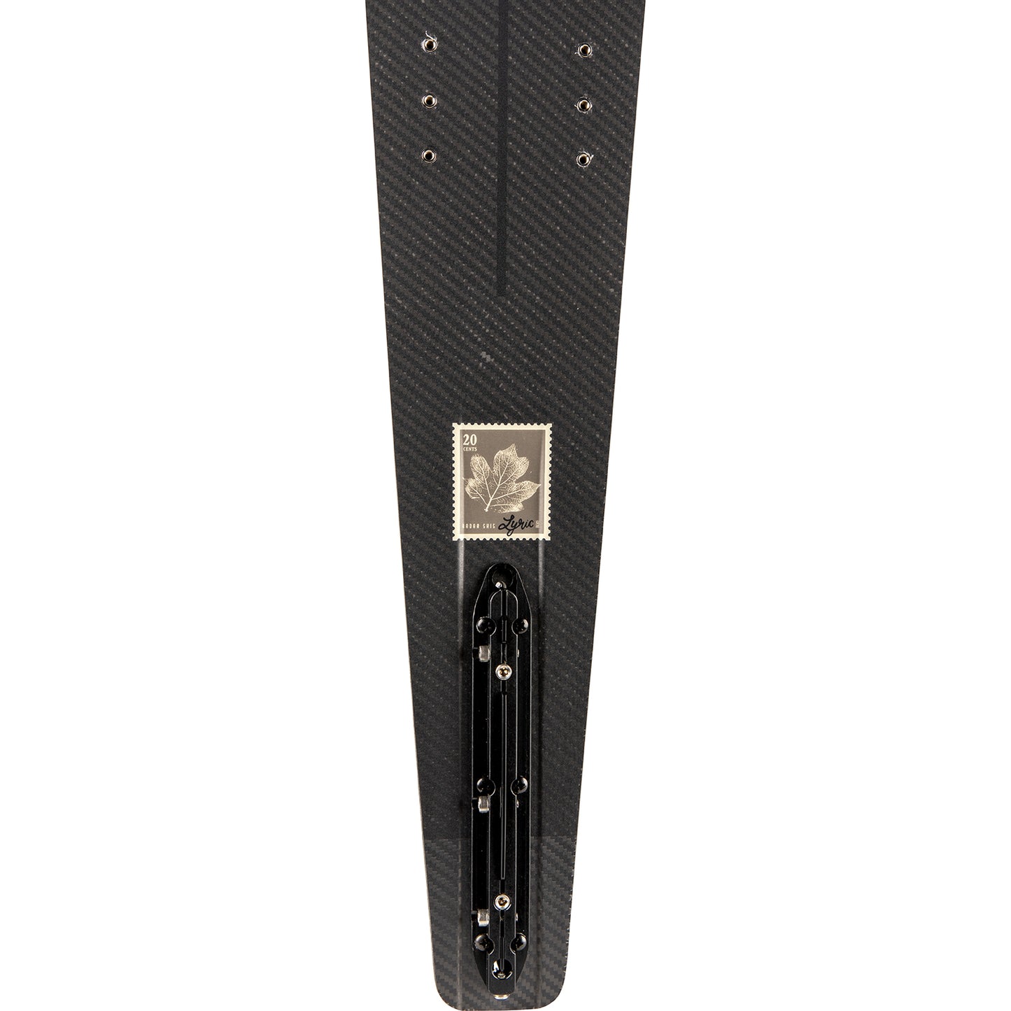 2027 Radar Lyric Graphite slalom ski — base and fin block detail
