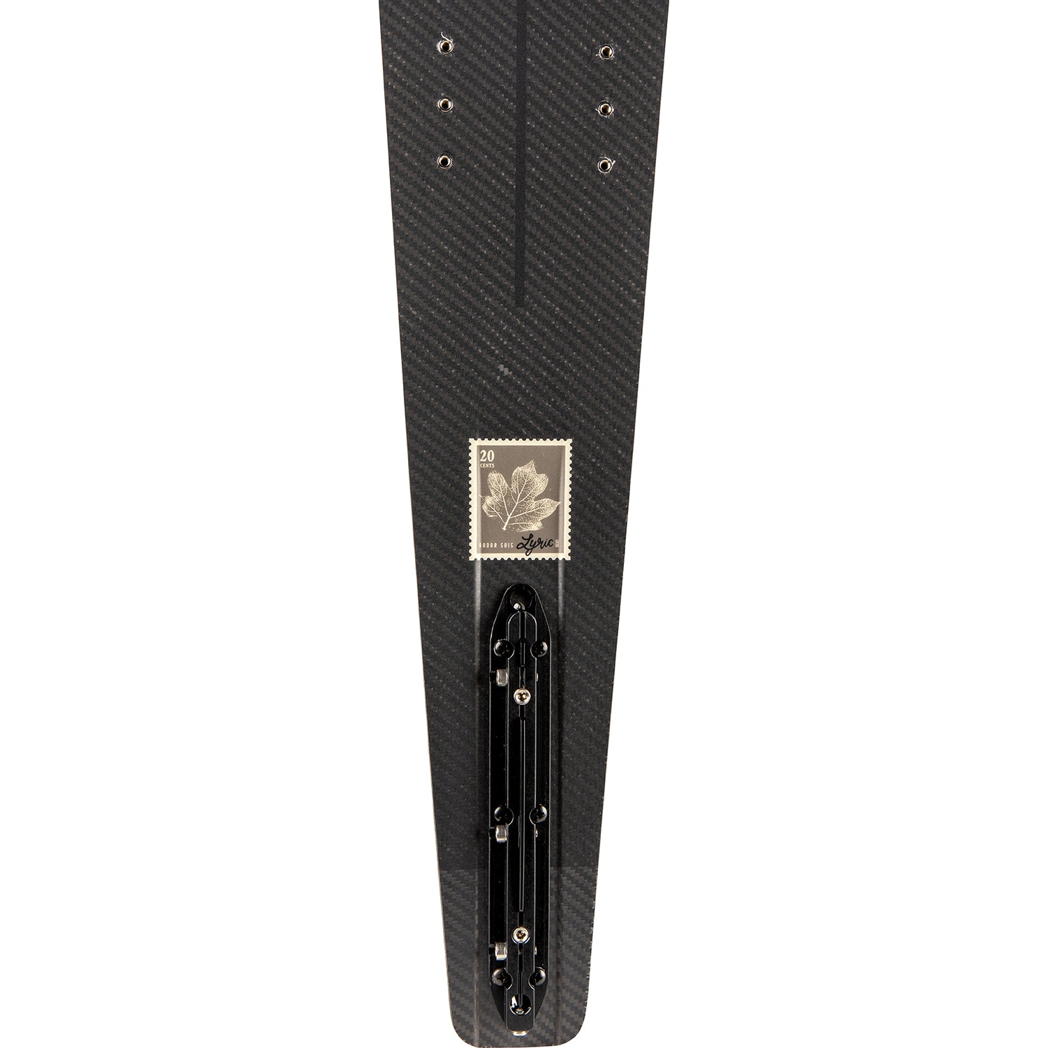 2027 Radar Lyric Graphite slalom ski — base and fin block detail