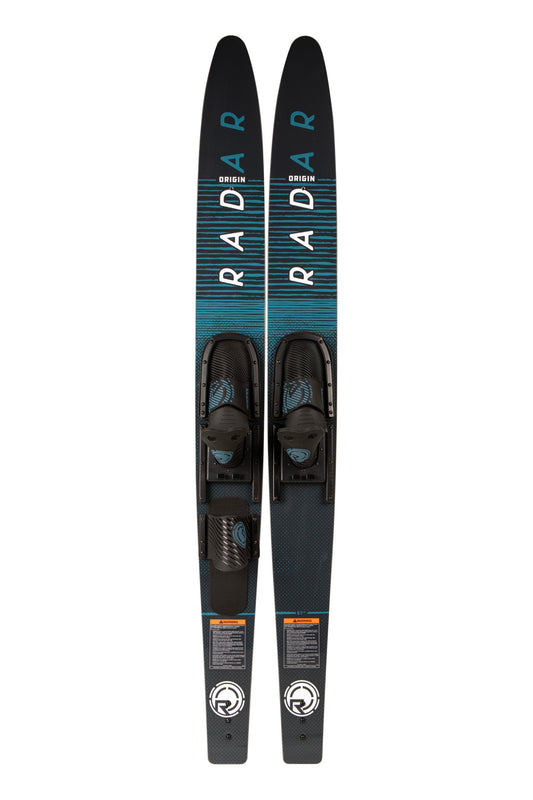 2027 Radar Origin combo skis Black / Battleship Blue 67 inch — pair with horseshoe bindings