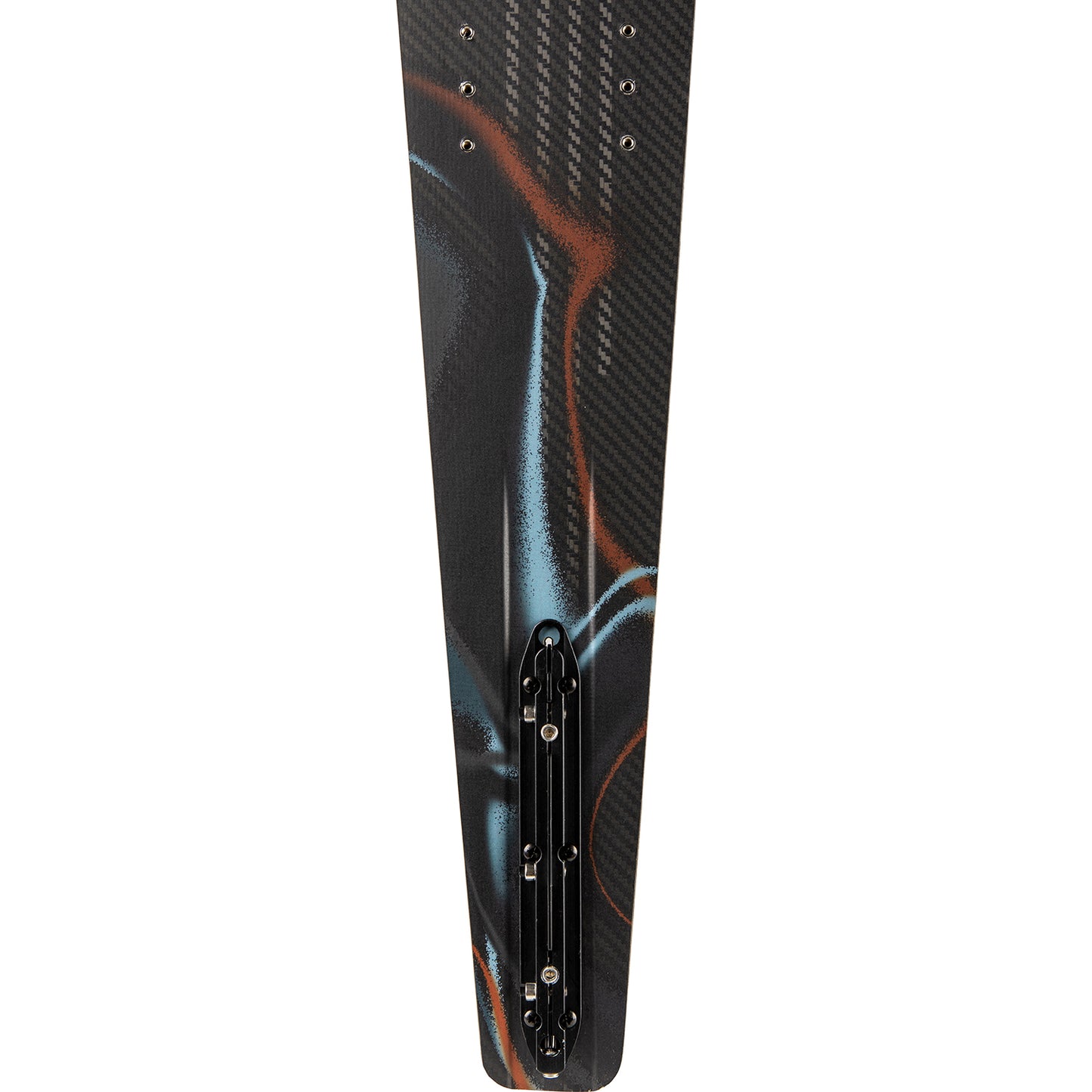 2027 Radar Senate Graphite slalom ski — True Feel Base and fin block detail