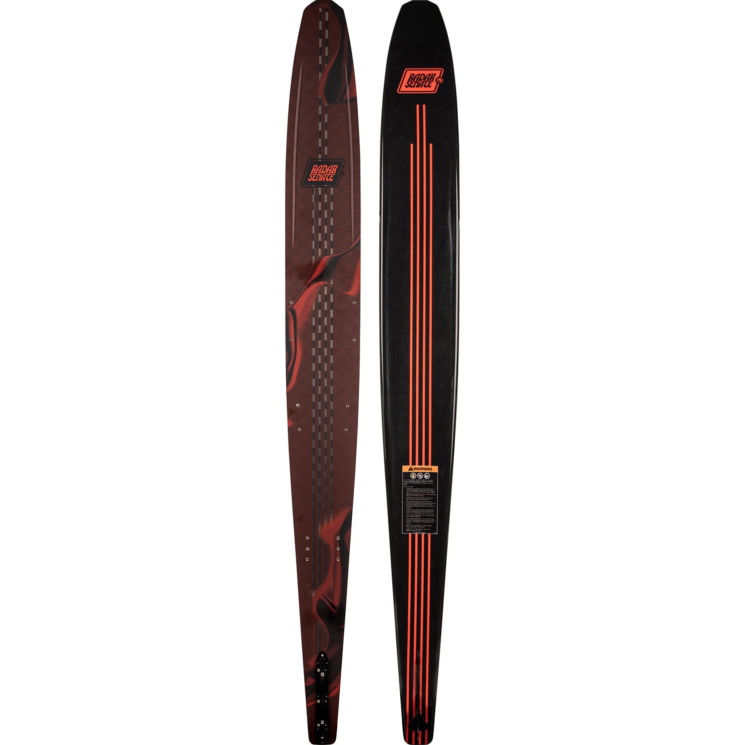 2027 Radar Senate Lithium slalom ski Carbon / Matte Oxblood Flash — topsheet and base
