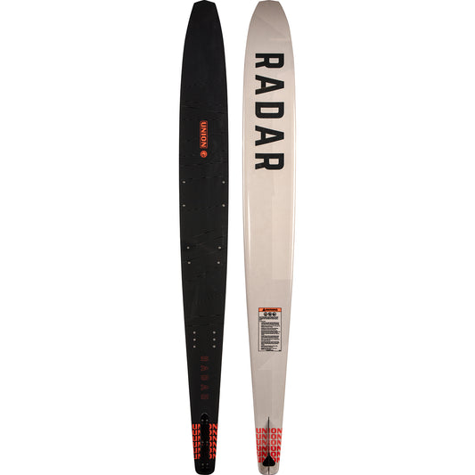 2027 Radar Union slalom ski Black / Race Red — topsheet and base