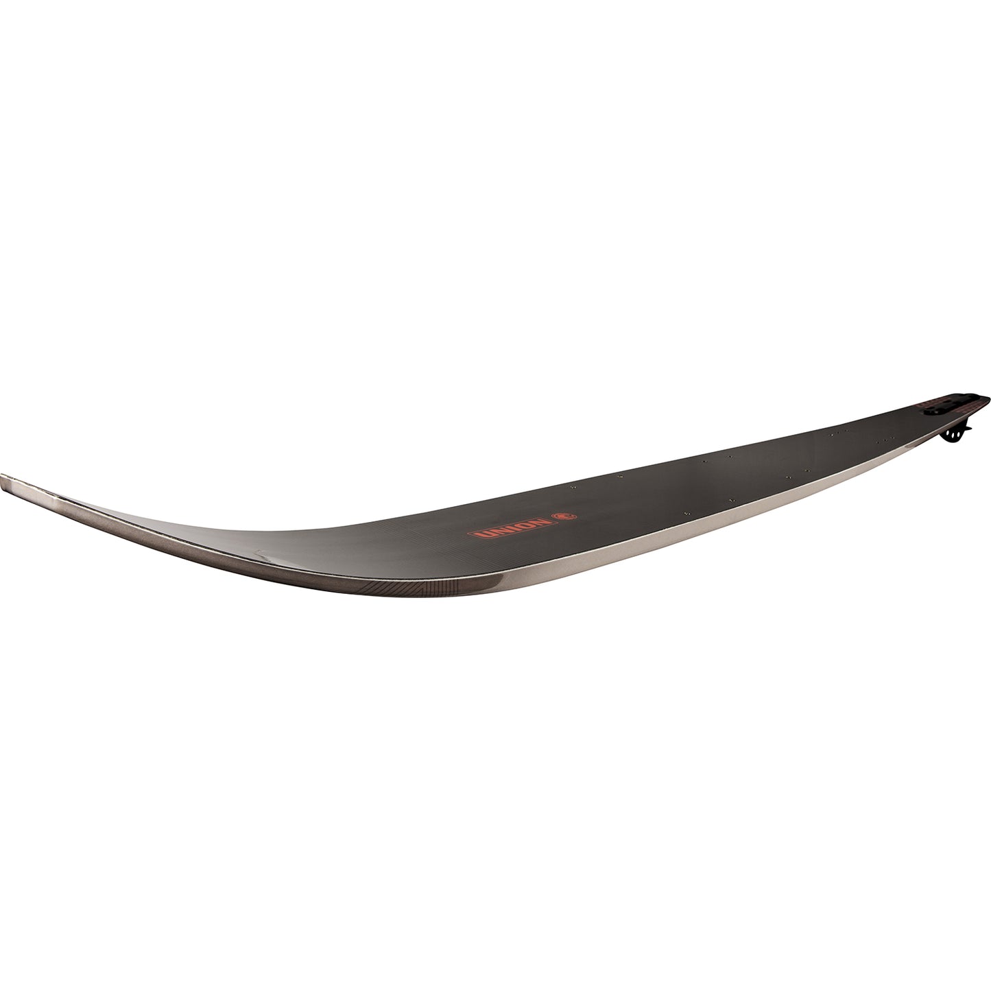 2027 Radar Union slalom ski — side profile showing rocker line and bevel